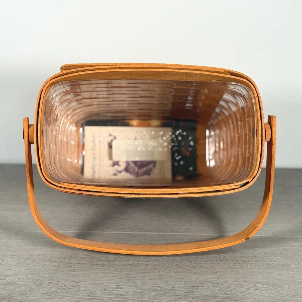 Longaberger 1995 Edition Dresden Basket Handwoven Wood with Liner and Handle